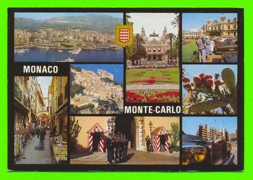 PRINCIPAUTÉ DE MONACO - VOYAGÉE EN 1992 - ÉDITIONS MOLIPOR - ANIMÉE - MULTIVUES - - Multi-vues, Vues Panoramiques