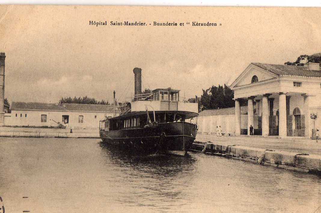 83 ST MANDIER SUR MER Hopital, Buanderie Et Bateau "Kéraudren" 191? - Saint-Mandrier-sur-Mer