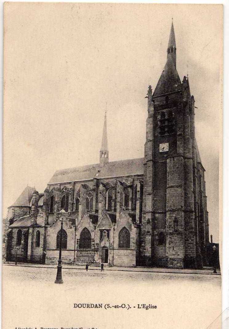 91 DOURDAN Eglise, Ed Boutroue, 1917 - Dourdan