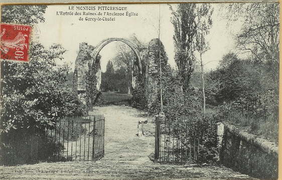 GURCY-LE-CHATEL : L' Entrée Des Ruines De L' Ancienne Eglise - Autres & Non Classés