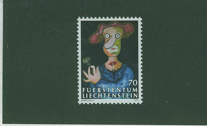 L0269 Jeune Fille En Fleur Litographie Enrico Baj 1099 Liechtenstein Neuf ** 1997 - Neufs