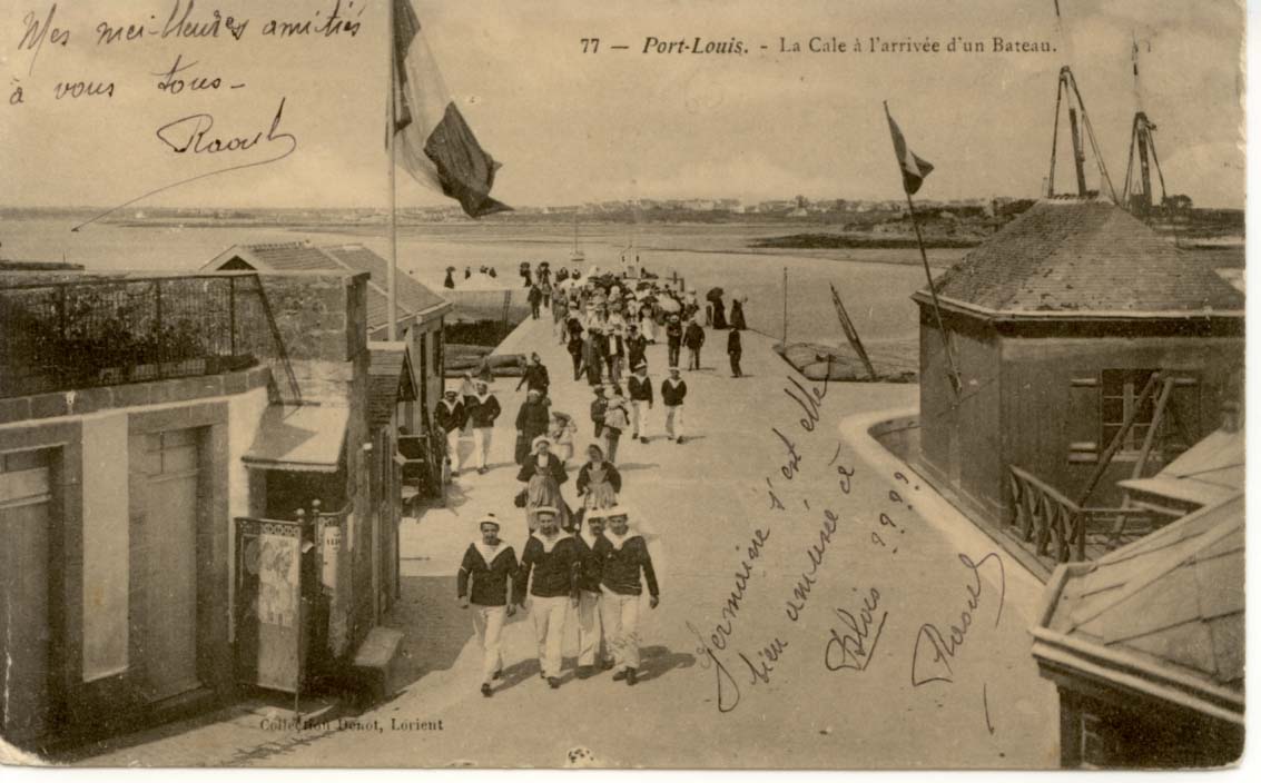 Port-Louis. La Cale à L'arrivée D'un Bateau. 77. Collection Denot. - Port Louis