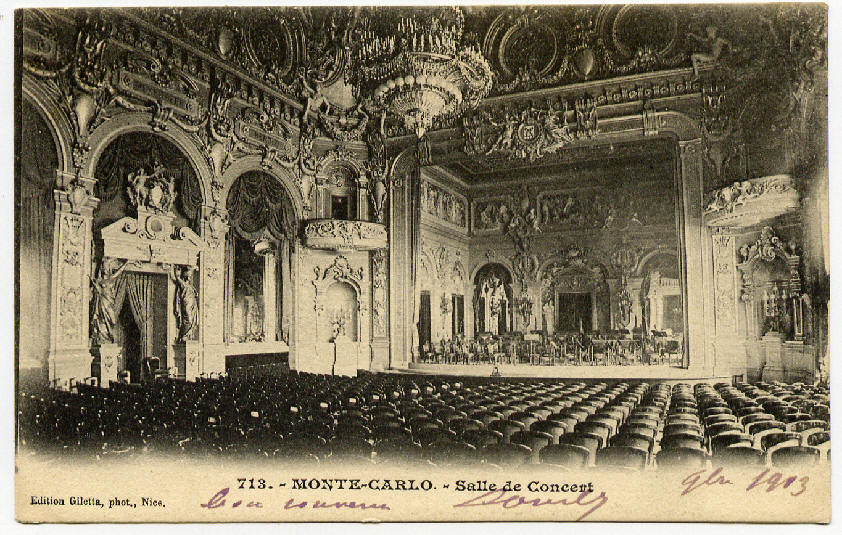 Monaco - Salle De Concert De L'Opéra Garnier De Monaco - Opéra