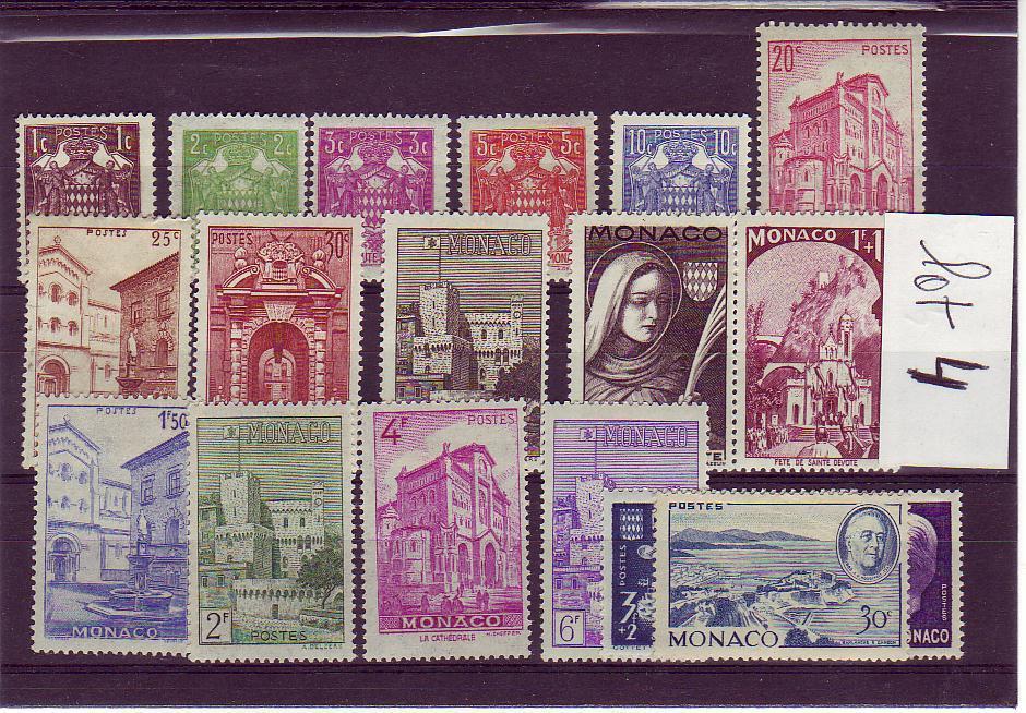 Lot N° 4      Timbres Neufs Avec Charniéres  MONACO - Sonstige & Ohne Zuordnung