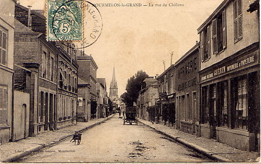 MOURMELON RUE DE CHALONS 1907 - Mourmelon Le Grand