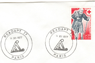 Bureau Temporaire PARIS - 14.12.1977 - Réadapt - Handicapés - Handicap