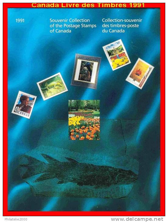 Le Livre Des Timbres Du Canada 1991  Edité Par La Société Canadienne Des Postes - Volledige Jaargang