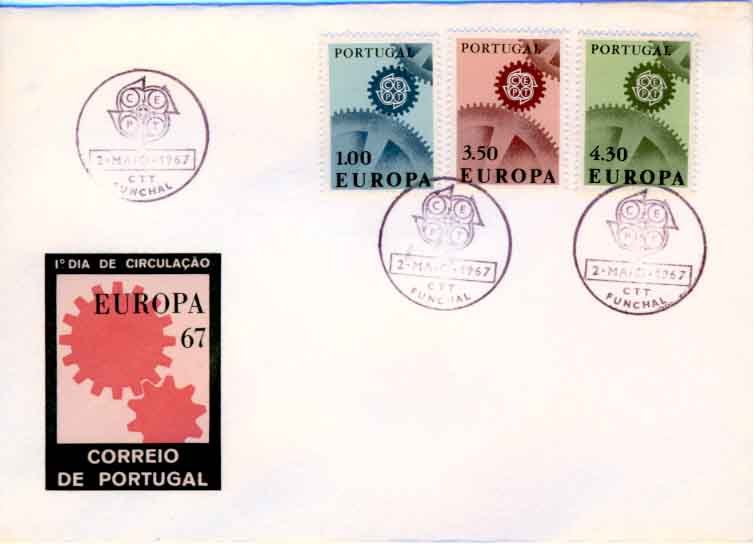 PORTUGAL - Y.&T.  FDC Avec Timbres "Europa"1007/09 - Oblitérations Funchal - 1967