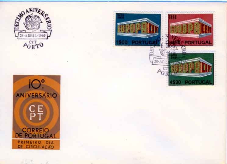 PORTUGAL - Y.&T. - FDC Avec Timbres "Europa" 1051/53 - 1969