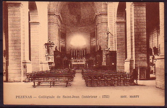 HERAULT - Pezenas - Collegiale De St Jean (interieur) - Pezenas