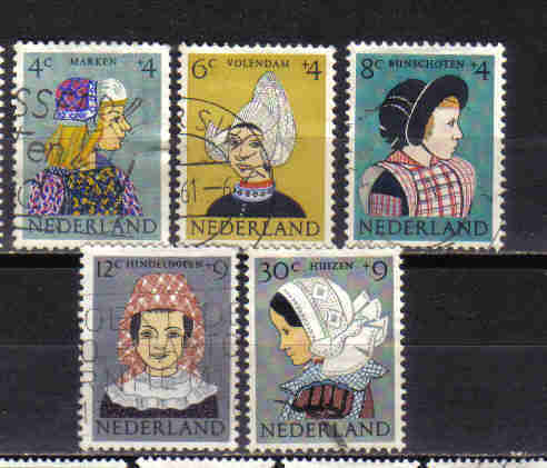 Pays-Bas Netherlands 1960 Costumes Nationales Set Complete Obl - Gebraucht