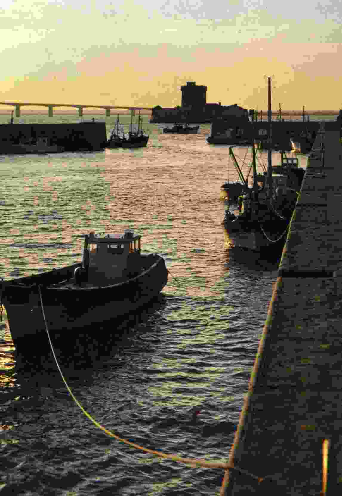 17 - LE CHAPUS Et Le PONT D'OLERON - BATEAUX AU COUCHER DE SOLEIL - Pont-l'Abbé-d'Arnoult