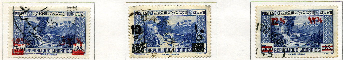 Grand Liban N° 162, 163 & 186 Oblitérés - Used Stamps