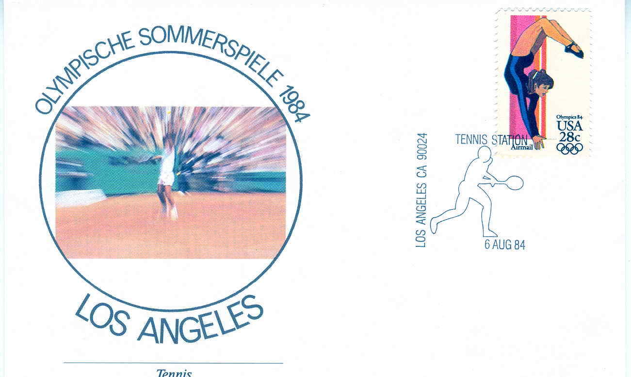 TENNIS FDC USA 1984 JEUX OLYMPIQUES DE LOS ANGELES - Ete 1984: Los Angeles