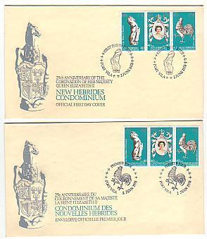 NOUVELLES ZEBRIDES : 25ème ANN. COURONNEMENT ELIZABETH II. 1978  ( 1 ) - Other & Unclassified