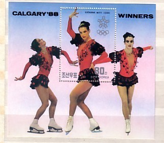 DPR KOREA  Olympic G.-Calgary 1988  S/S- MNH - Winter 1988: Calgary