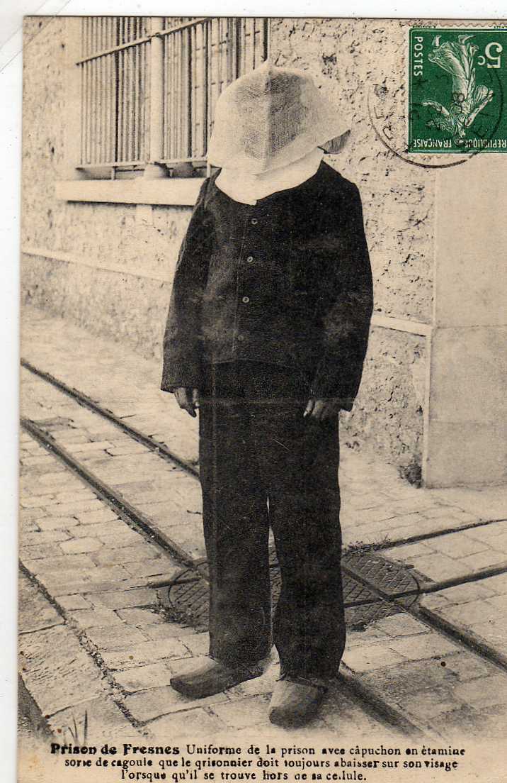 94 FRESNES Etablissment Pénitentiaire, Uniforme Prisonnier, Capuchon Etamine, Beau Plan, Prison, Ed La Photo, 1908 - Fresnes