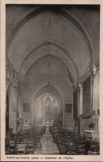 Carte Postale De PONT DE VAUX - Intérieur De L´Eglise - Pont-de-Vaux