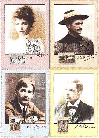 (4) Australia Maxi Cards - Literary Legends - Maximumkarten (MC)