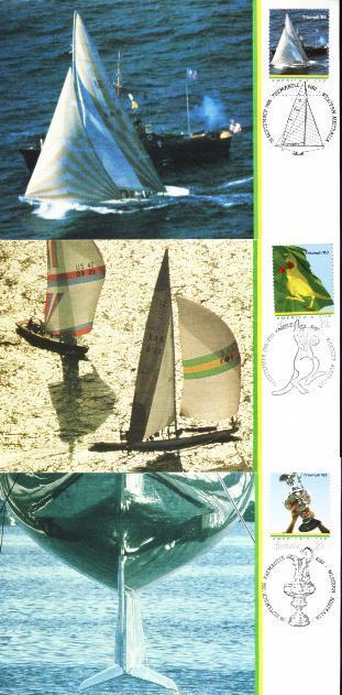 (3) Australia Maxi Cards - America´s Cup Yachting - Cartes-Maximum (CM)