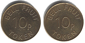 10 P Token Bellfruit Lt - Monetary /of Necessity