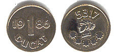 1 Ducat 1986 Lt - Monedas / De Necesidad
