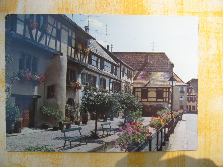 Ribauvillé :  Vieilles Maisons à Colombages Richement Fleuries (Place Du Bouc). Oblitération : 1989 - Ribeauvillé