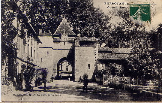 BARBOTAN  1913  GRANDE RUE - Barbotan