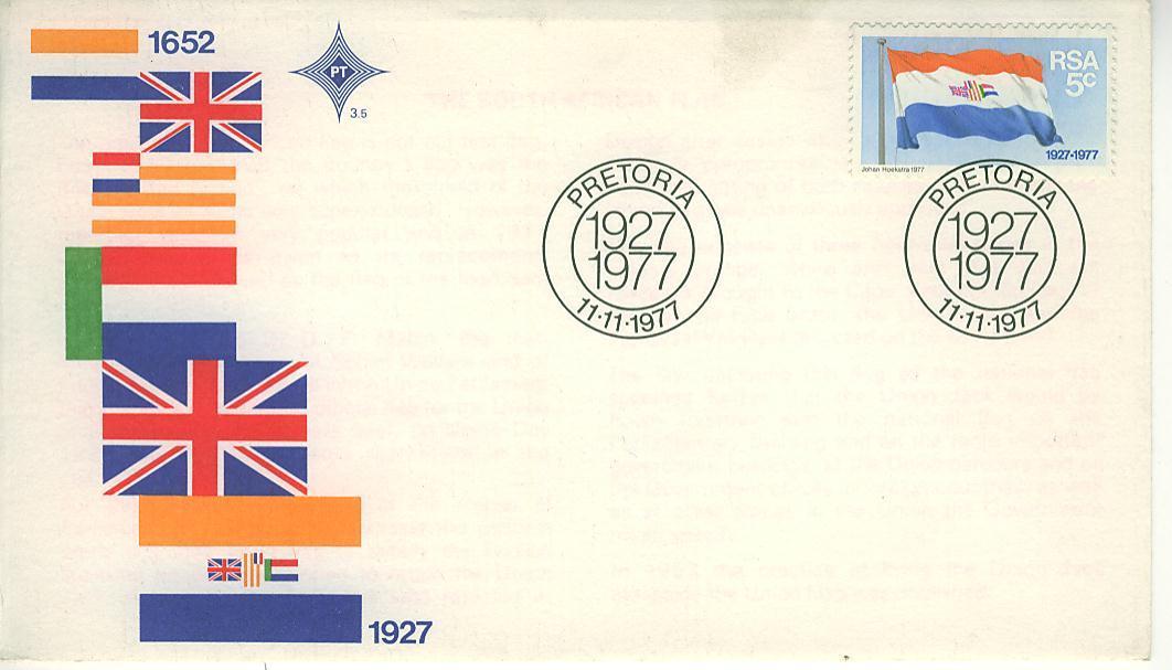 F0483 Cinquantenaire Du Drapeau 440 Afrique Du Sud 1987 FDC Premier Jour - Enveloppes