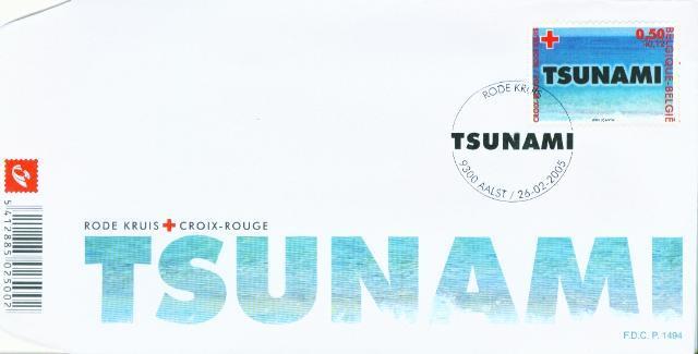 FDC1494  -- TSUNAMI  *** OBLITERE 26/2/2005---9300---AALST - 2001-2010