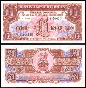 Great Britain #M29, 1 Pound, ND (1956), UNC / NEUF - British Armed Forces & Special Vouchers