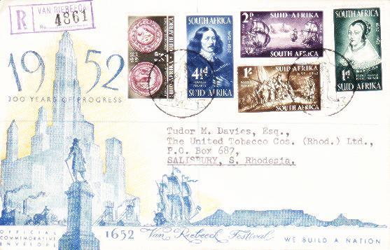 South Africa 1952 Registered Cover - Sonstige & Ohne Zuordnung