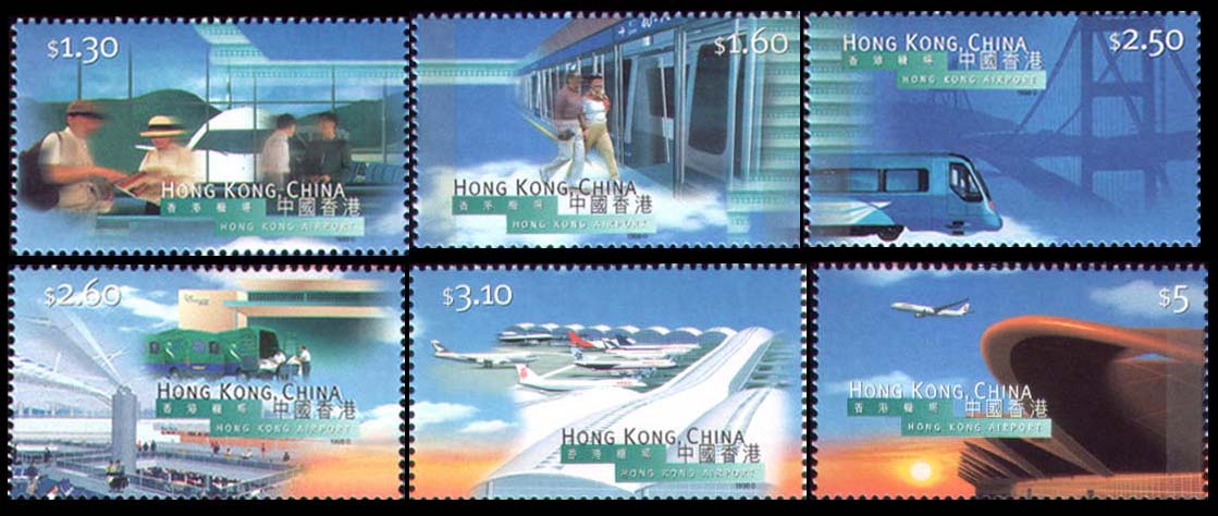 1998 HONG KONG AIRPORT 6V MNH - Ungebraucht