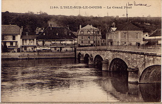 ISLES LE GRAND PONT 1918 - Isle Sur Le Doubs