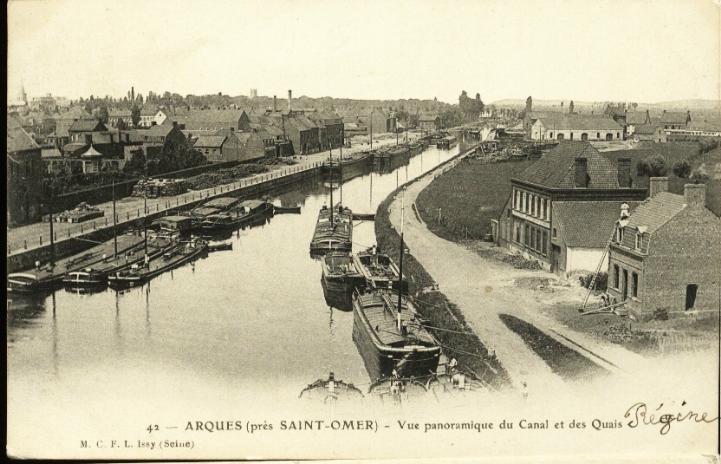 Arques- Vue Panoramique Du Canal Et Les Quais - Arques