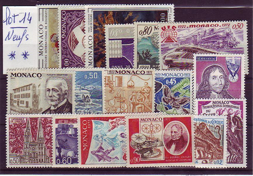 Lot N° 14 Timbres  De  Monaco  Neufs - Collezioni & Lotti