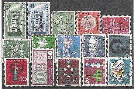 Allemagne ,R.F.A. Lot De 15 Timbres Obl. TB ,cote 12 Euros - Collections