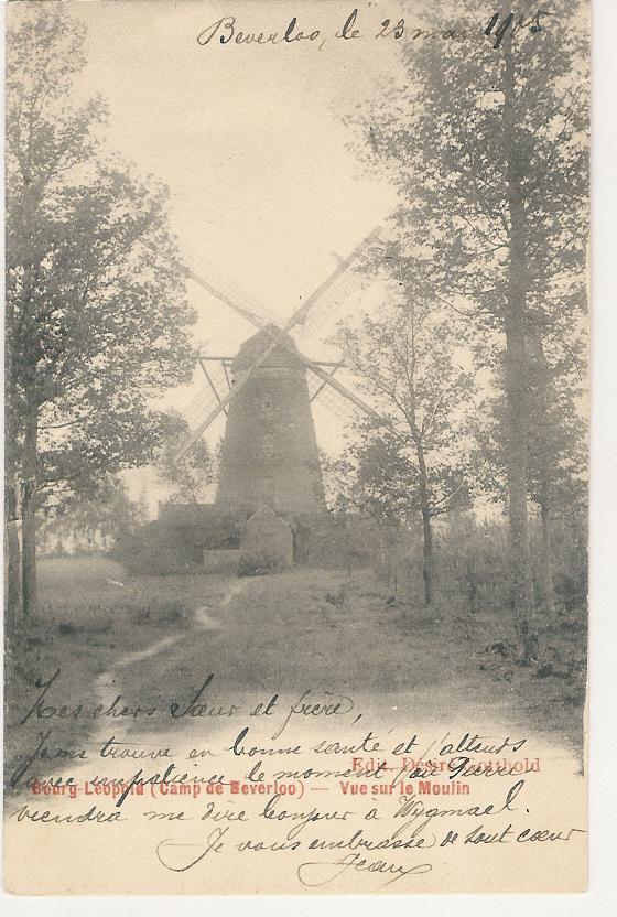 Camp De Beverloo Vue Sur Le Moulin 1905 (j146) - Leopoldsburg (Kamp Van Beverloo)