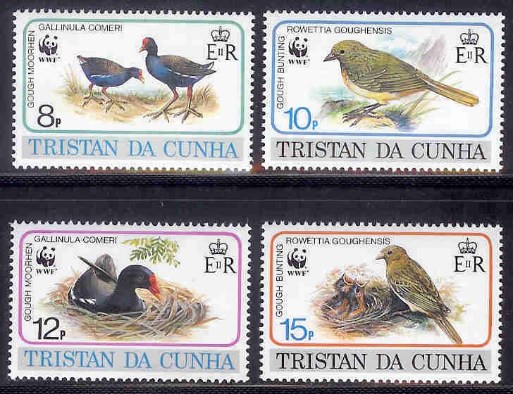 TRISTAN DA CUNHA 1991 MNH Birds W.W.F 513-516 - Other & Unclassified