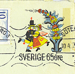 Suede : Entier Postal Lettre Voyagé Avec Danseurs 1972. Complément D'affranchissement Pour étranger (France). Superbe ! - Dans
