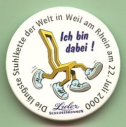 Button, Badge 21: Carnaval. Stoel Op Schoenen, Chair With Shoes - Administración