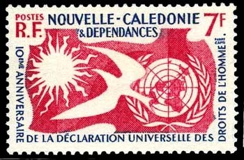 Nouvelle Calédonie (Y/T No, 290 - Les Droits De L'homme) [*] - Unused Stamps