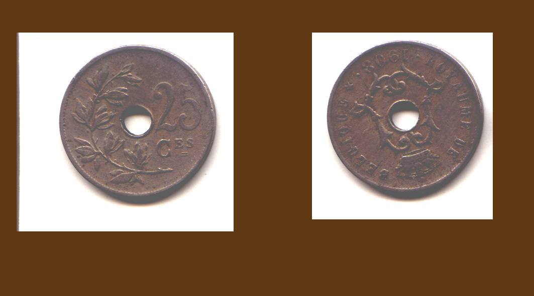 25 CTS 1908 FR - 25 Cent