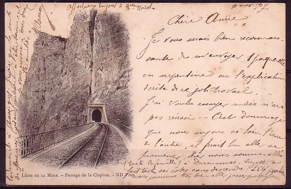 ISERE - Ligne De La Mure - Tunnel Et Passage De La Clapisse - La Mure