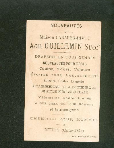 Jolie Chromo Guillemein Nuits Côte D´Or Marchande De Légumes D9 - Côte D'Or