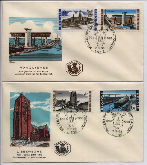 België FDC 1466-1469 Liège - 1961-1970