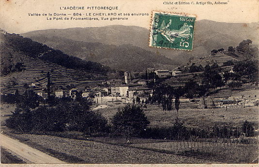 LE CHEYLARD PONT DE FROMENTIERES  1908 - Le Cheylard