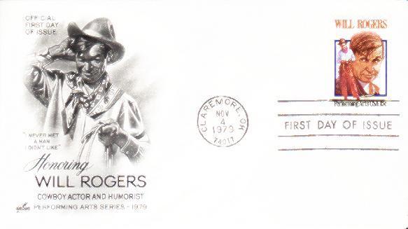 USA 1979 FDC Will Rogers - 1971-1980