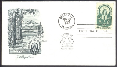 USA: 1960 FDC Fifth World Forestry Congress - 1951-1960