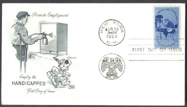 USA 1960 FDC Employ The Handicapped - 1951-1960